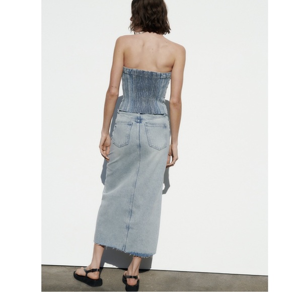 Zara DENIM SKIRT TRF - Picture 10 of 16